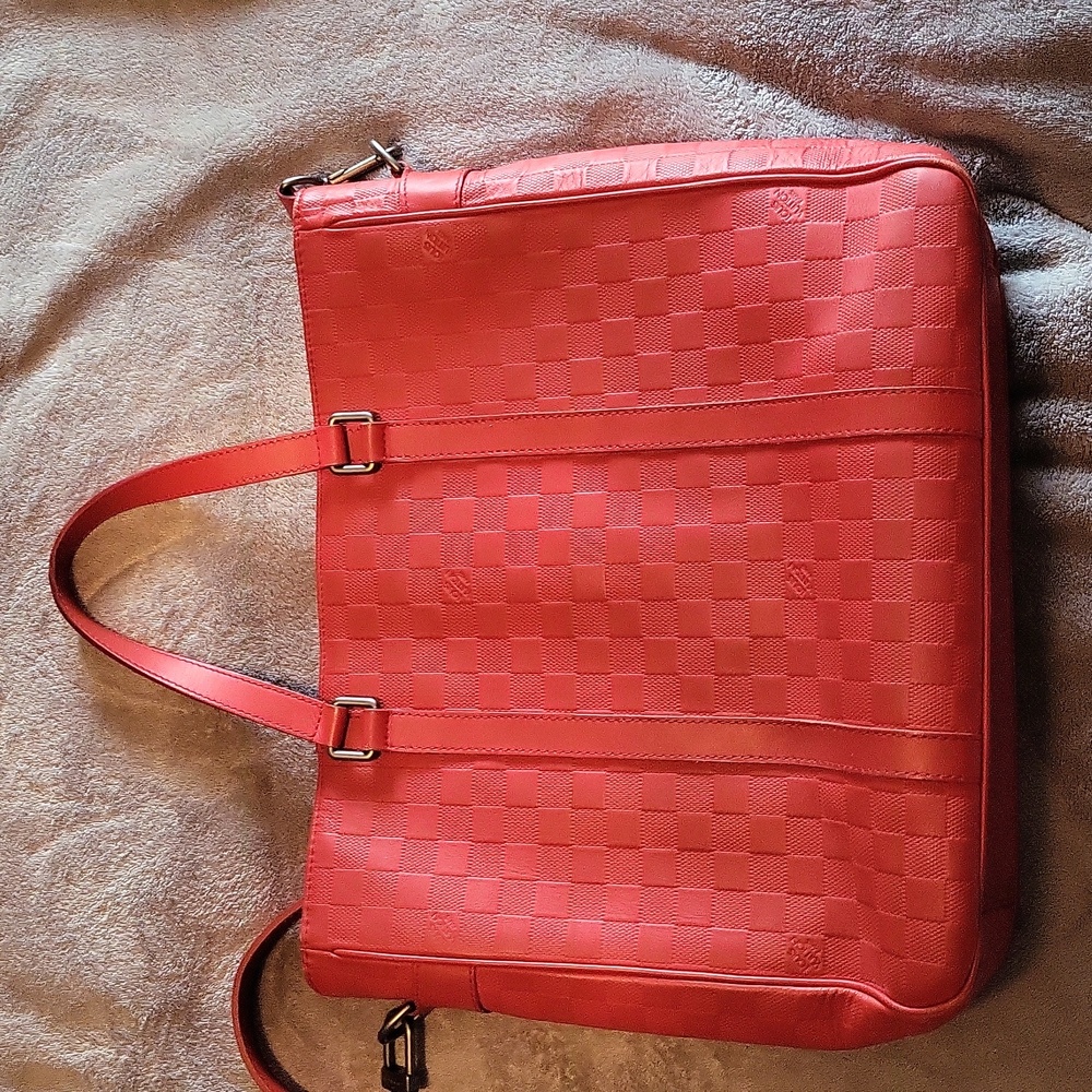 LOUIS VUITTON Tadao PM 2Way Shoulder Hand bag Damier Red CA3183